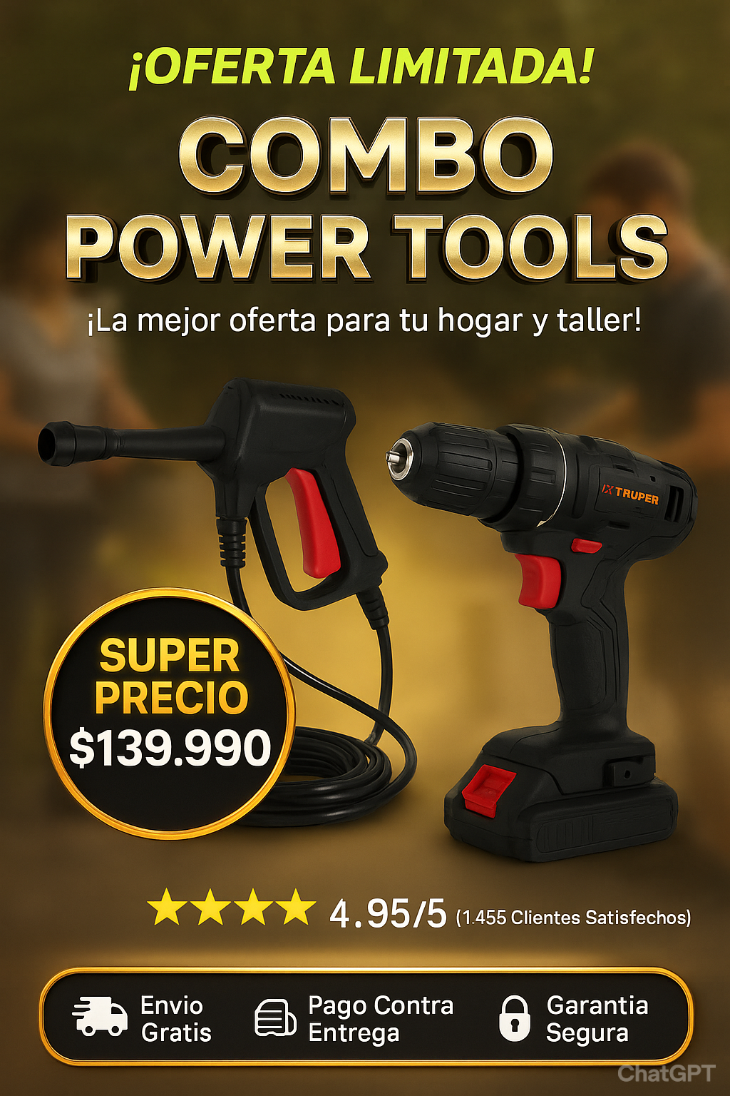 hidrolavadora portátil inalámbrica Full Accesorios