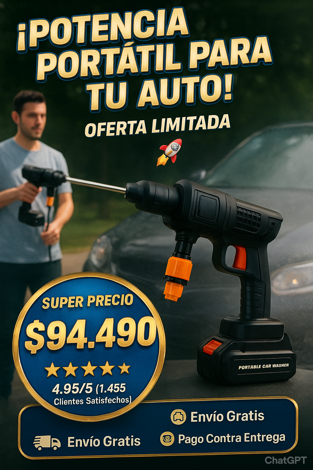 hidrolavadora portátil inalámbrica Full Accesorios