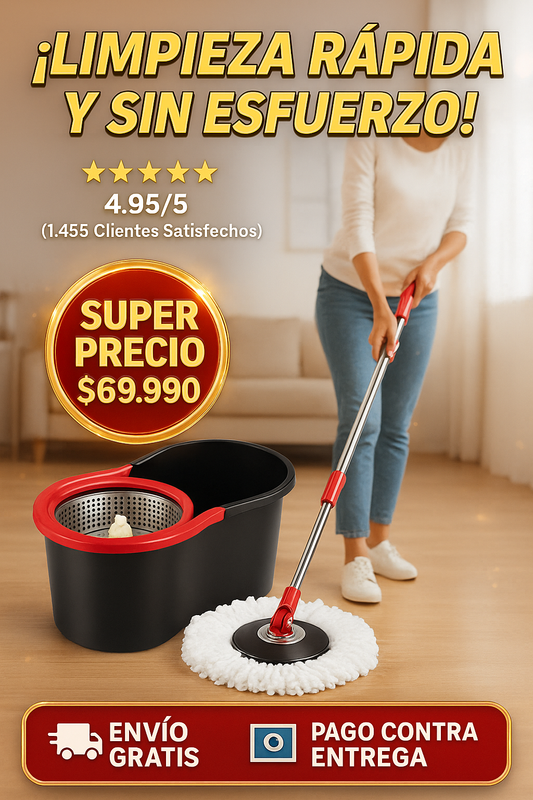 TRAPERO MAGICO CON BALDE 360°