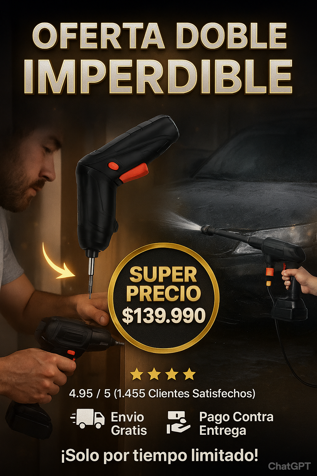 hidrolavadora portátil inalámbrica Full Accesorios